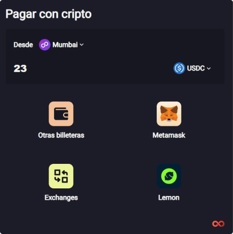 Pantalla de pago de amplify